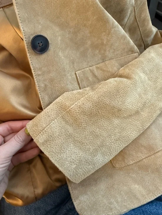 Blank NYC Tan Suede Jacket with Neutral Leather Label - Picture 6 of 6